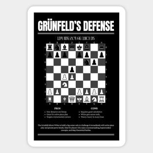 Grünfeld's Defense Chess Opening Magnet